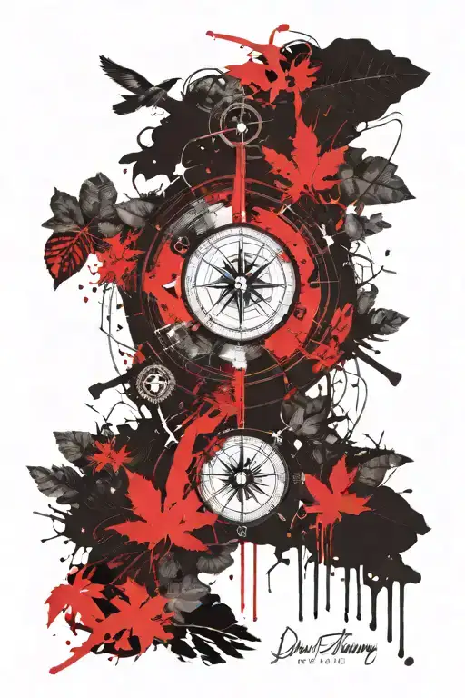 Discipline Represented By A Compass Guiding A Traveler Through A Forest