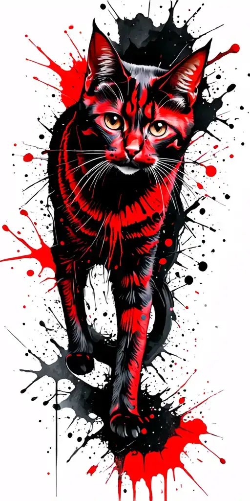 Dead Red Cat With Scratches