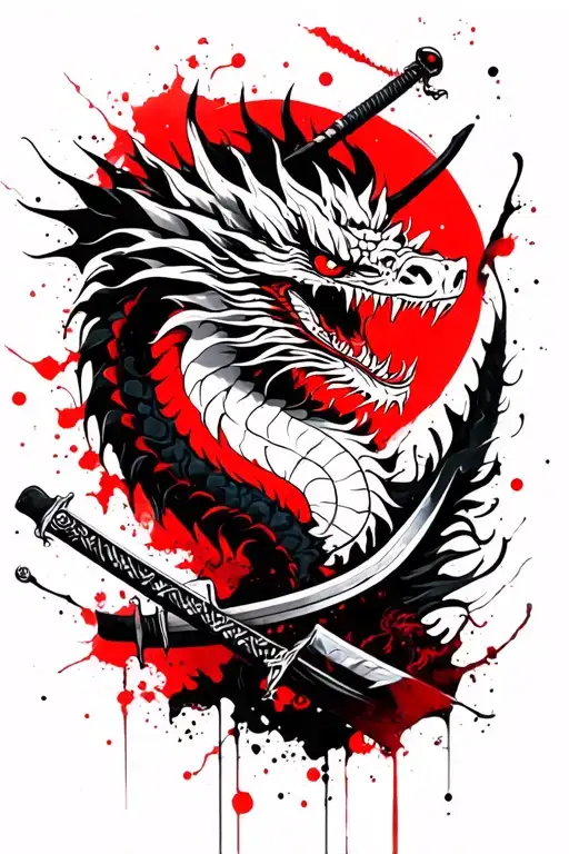 Dragon With Katana