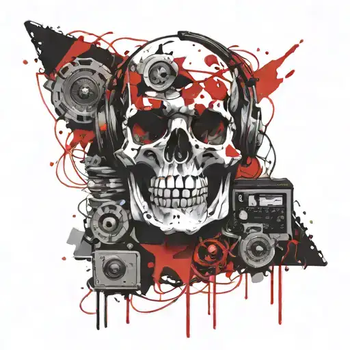 Skull And Computer