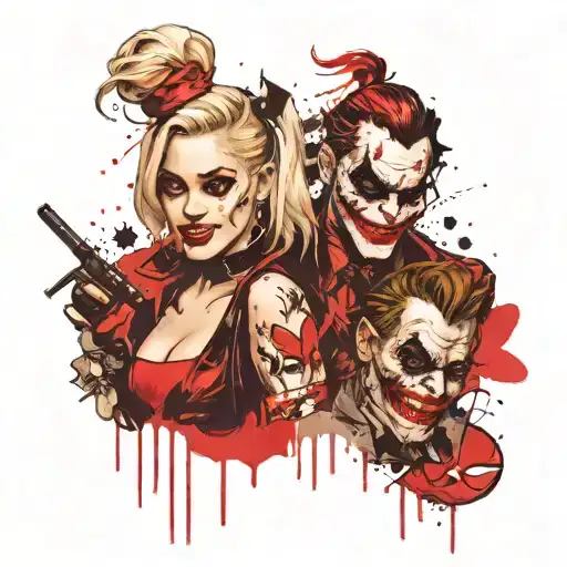 Harley Quinn And The Joker