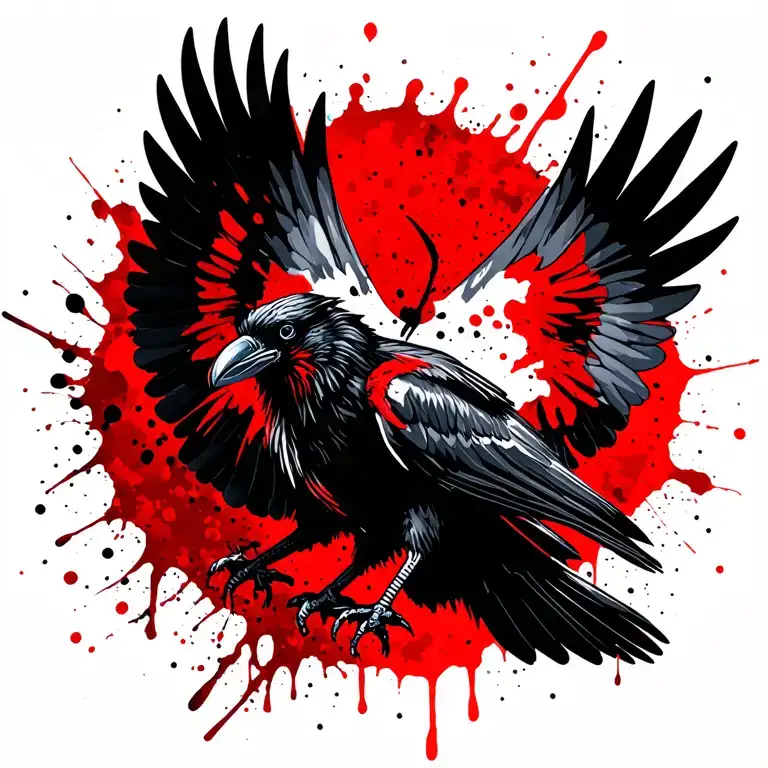 Viking Crow Taking Flight