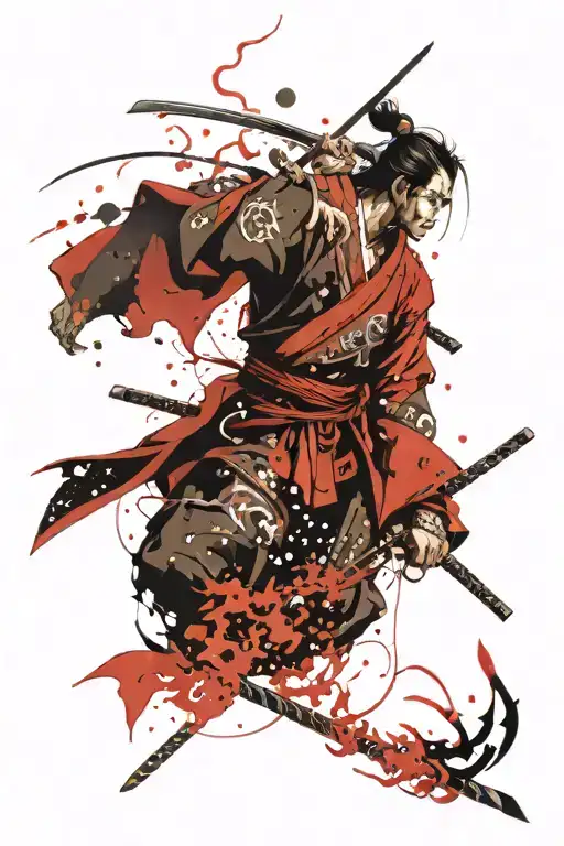 Samurai With Dragons