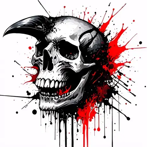 Raven Skull Face
