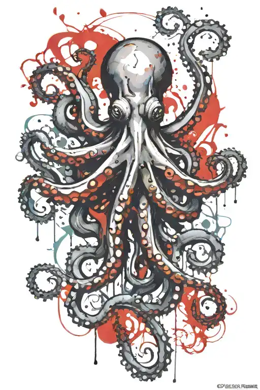 Octopus Colorful Majestic Gothic