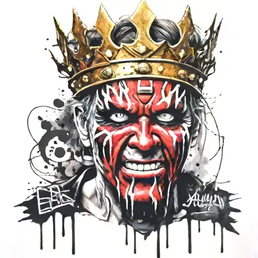 Eddie Iron Maiden Face With A Crown