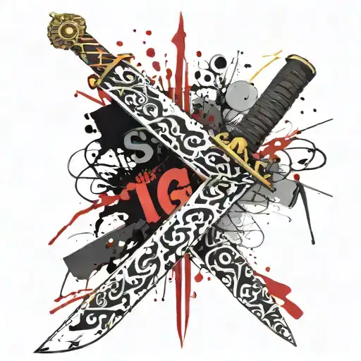 Sword With Text 'Igy6' Us