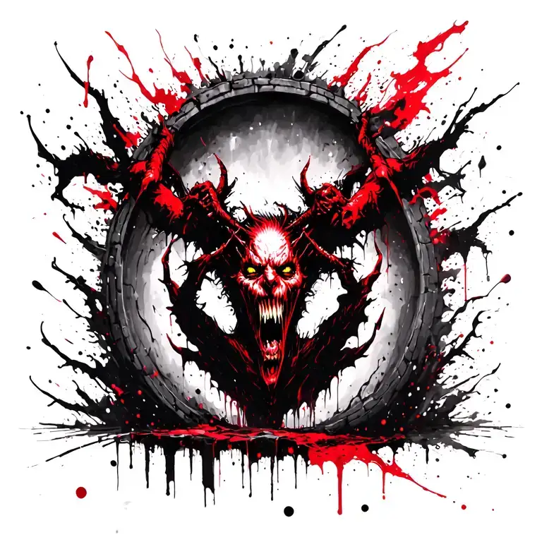 Demonic Portal With Demons