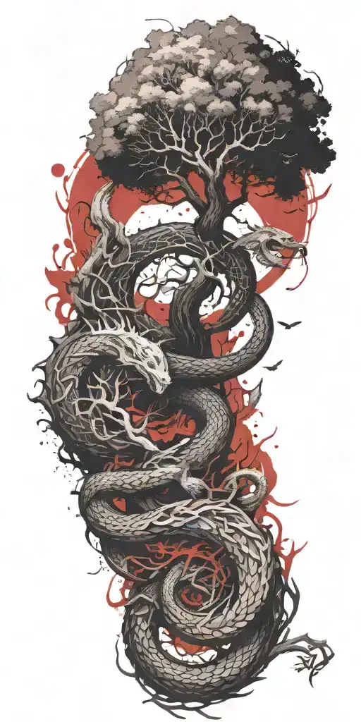 Yggdrasil With Jormungandr