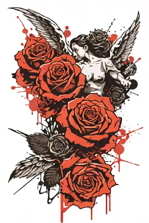 Rose With This Number 06 83 79 And 65 With Angel Above