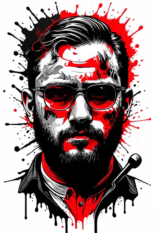 Father Memorial Tattoo Design Combining Elements Like Construction And Golfing