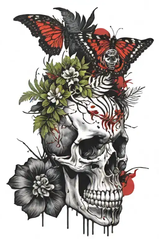 Fern And Skull