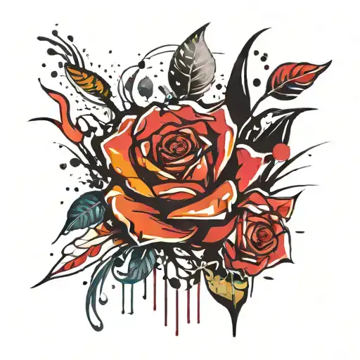 Rose And Lilly Flower