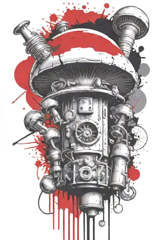 Mushroom Grenade Mixed Together Symbolizing The Client's