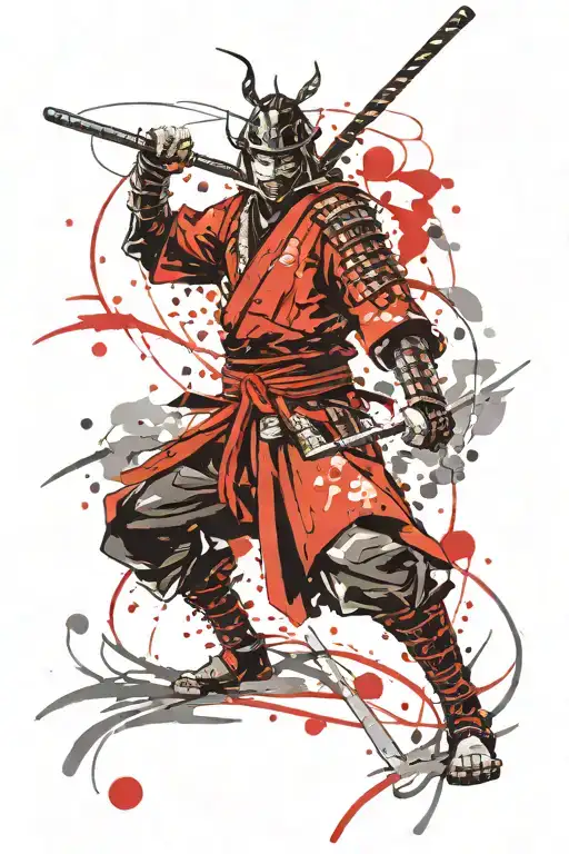 Samurai Warrior Holding