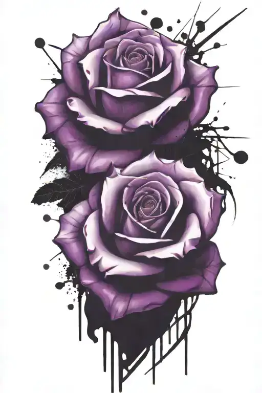 Roses Purple Black