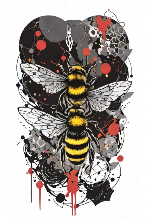 Bees And Moths Flying