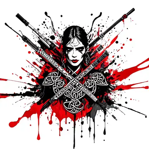 Celtic Tribal Inspired Design Featuring Iconic Characters