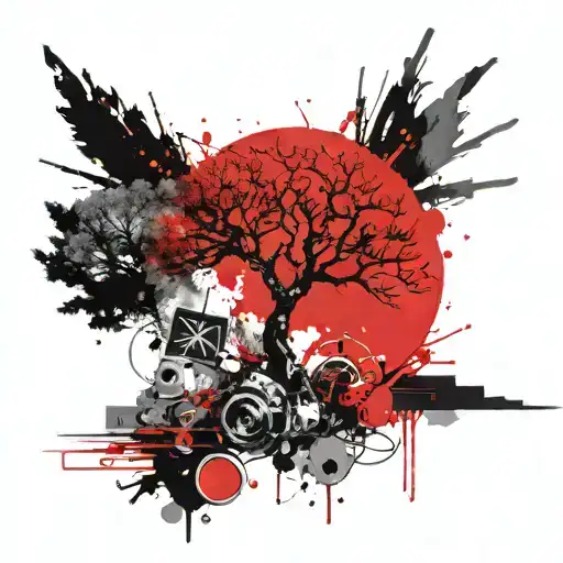 The Word Lindstam With A Tree Growing Around It