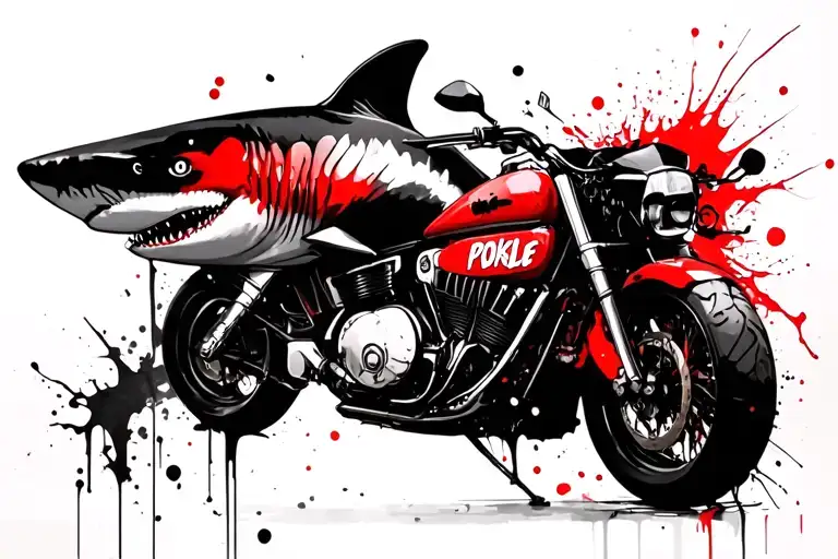 Shark And Motorcycle
