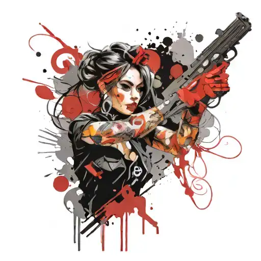 Gangster Woman With Gun