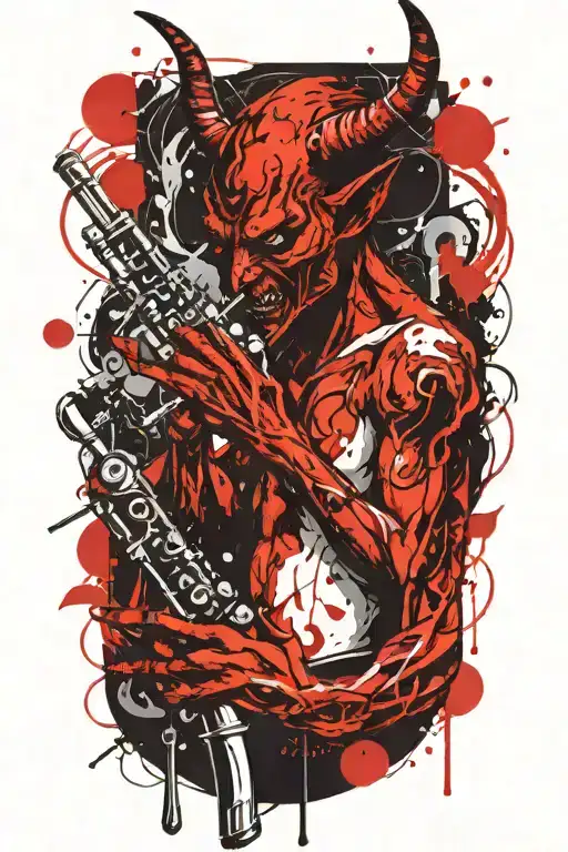 Devil Playing Flute