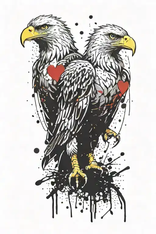 An Eagle With Two Heads In Its Paws An Oven And A Heart