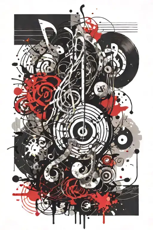 Music Note Coming Out Of The Skin