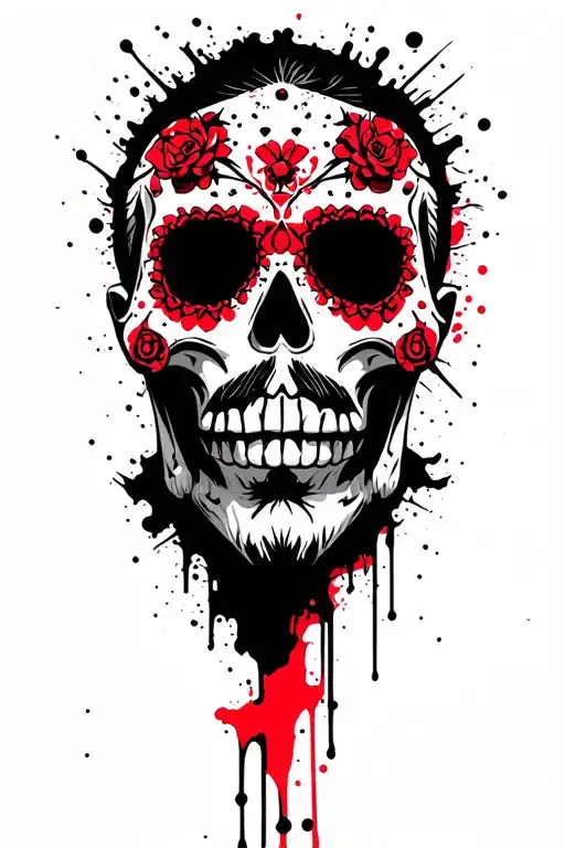 Emiliano Zapata Sugarskull In Colot