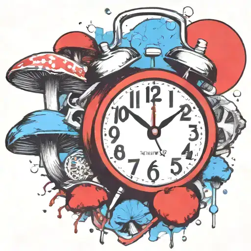 Scary Old School Alarm Clock Mushrooms And Freezing