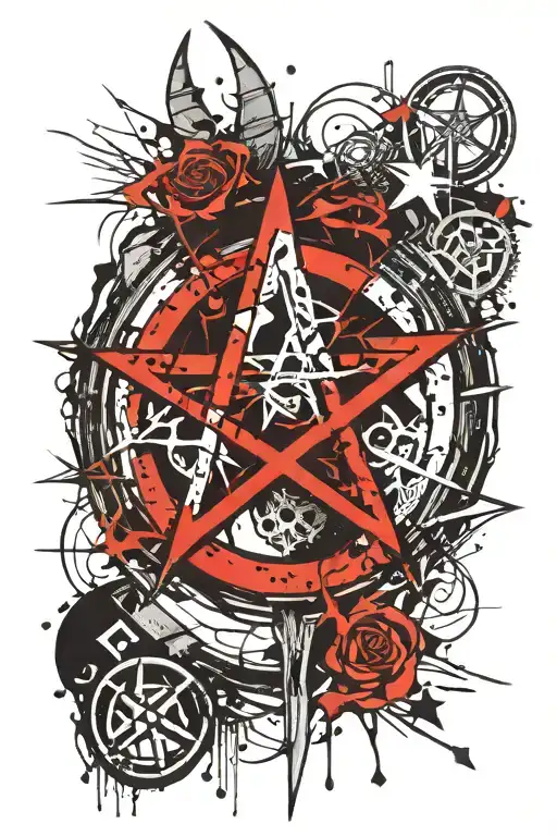 Pentacle Symbol In The Center
