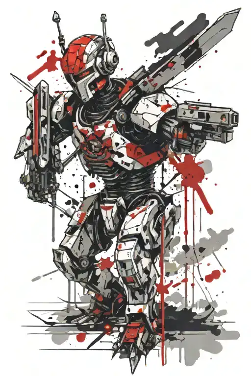 Robot Warrior With Sword