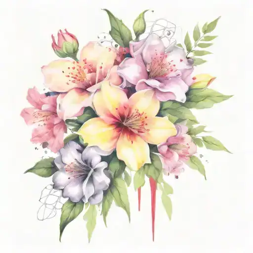 July August September October Birth Flower Bouquet