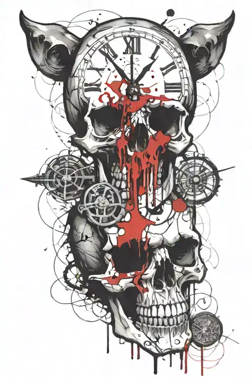 Skull Clock Family Warrior Protector Leader Provider Family