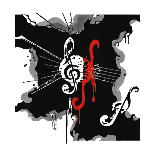 Metal Music Note And Duality In Faith