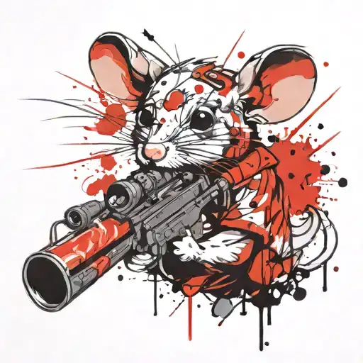 Cute Mouse With Sniper