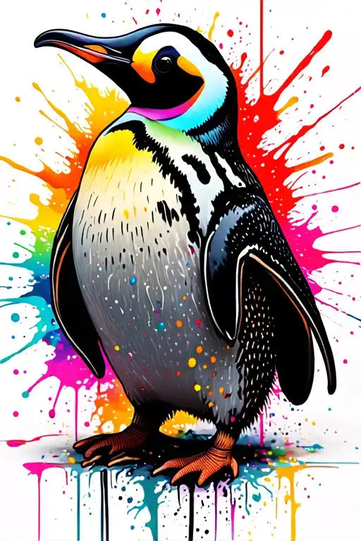 Penguin Rainbow Colors