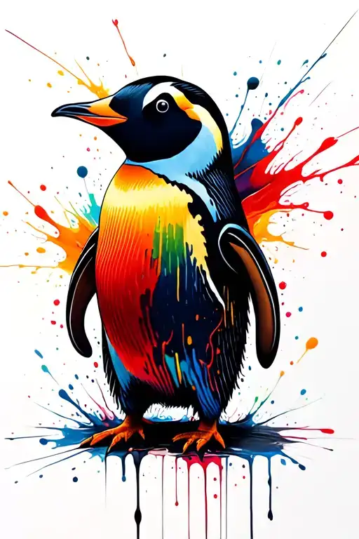 Penguin Rainbow Colors