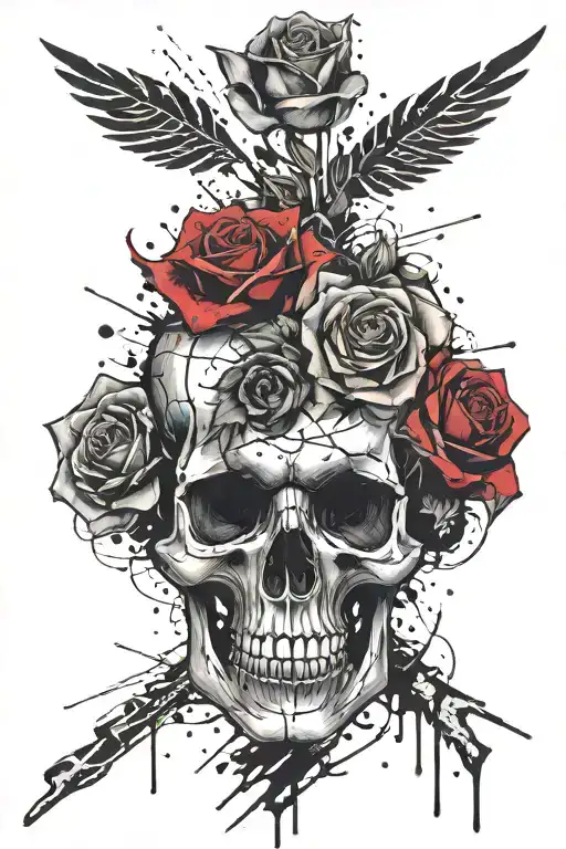 Skull And Rose