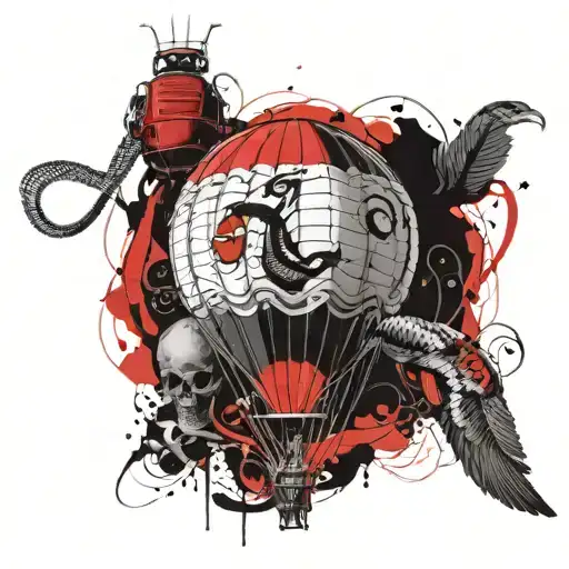 Hot Air Balloon With A Snake