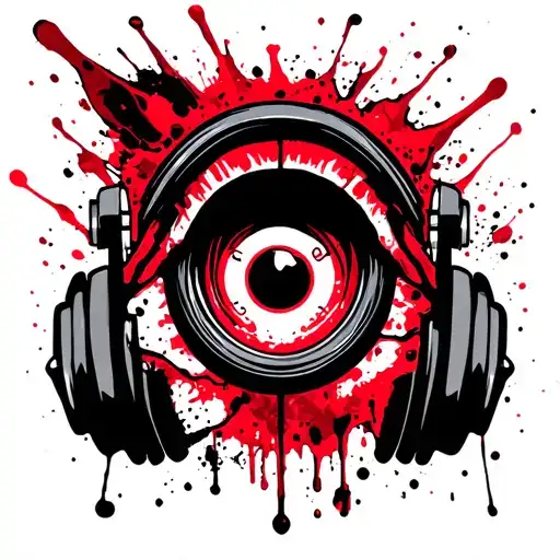 A Traditional Hearing Loss Symbol With A Rock And Roll Feel