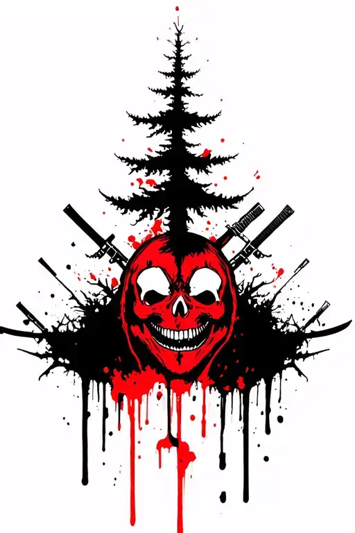 Darkness Death Skulls Weapons Trees Darkness Smile Evil