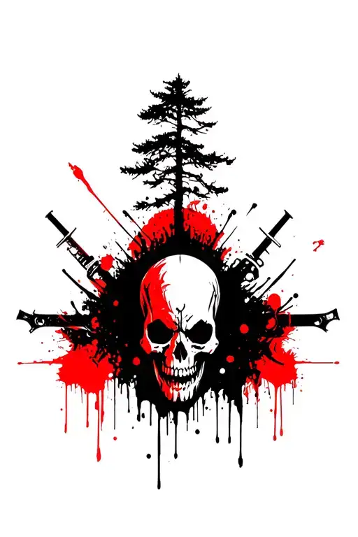 Darkness Death Skulls Weapons Trees Darkness Smile Evil