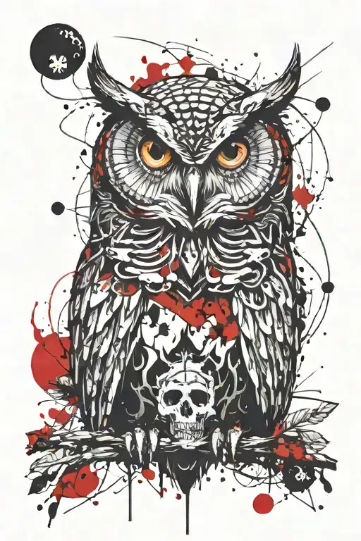 Owl With Skull Face Morphing