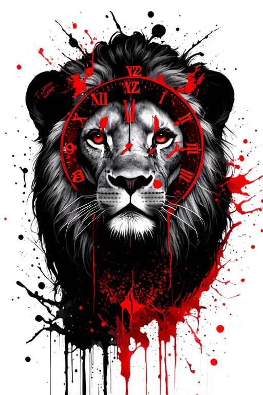 Lady Face With Lion Main Theme With Clock