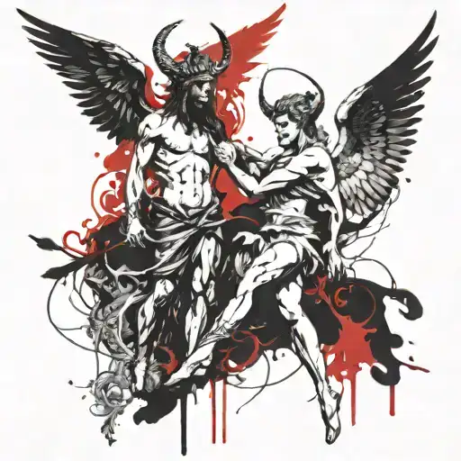 Satan And The Angel Libra Are Good And Evil