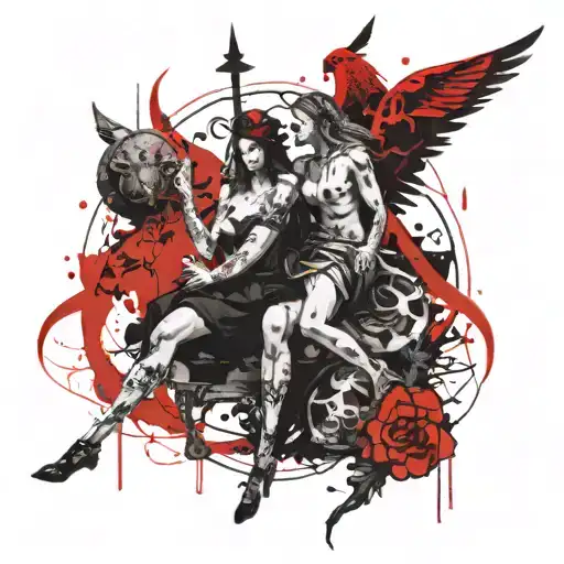 Satan And The Angel Balance Libra Nature