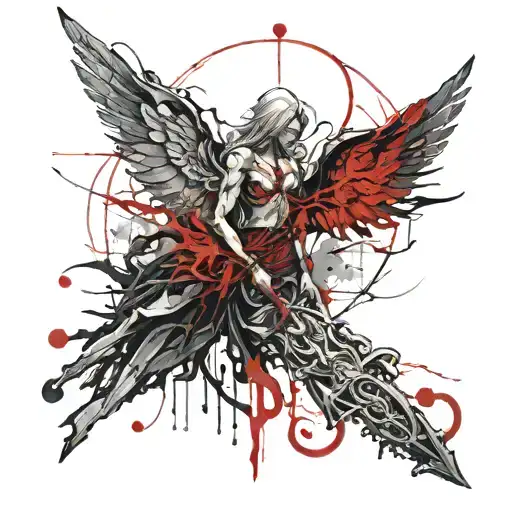 Angel Demon Weapon Libra Good And Evil Nature Chain Blood