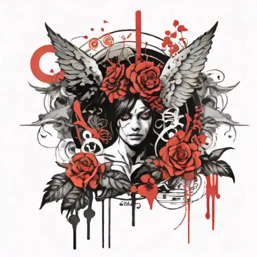 Satan Angel Good And Evil Time Libra Flowers