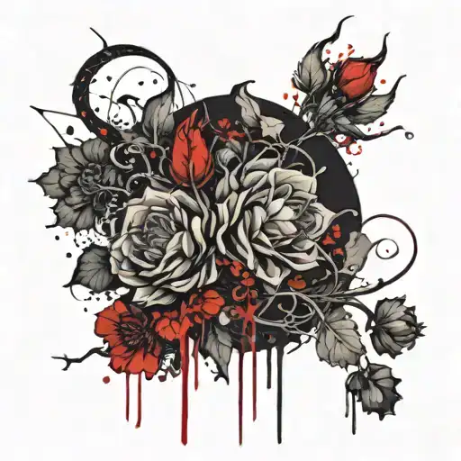 Demon Nature Blood Flowers Shadow Drops